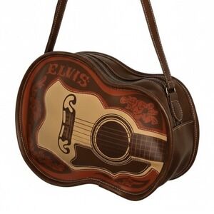 PAUL FRANK Elvis Presley RARE Limited Edition Guitar Bag Vintage Y2K 90s Brown